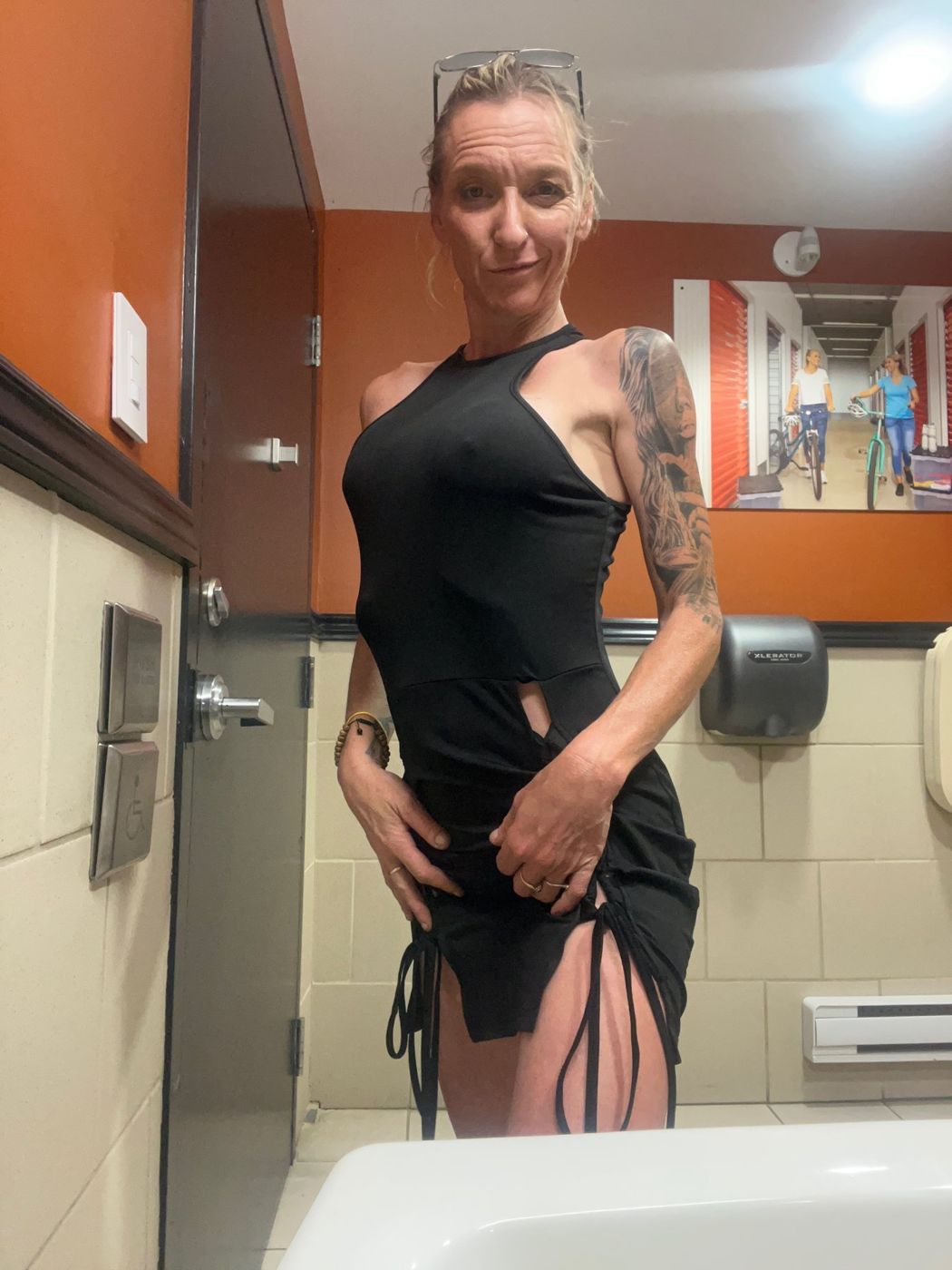 Bunny in a black dress